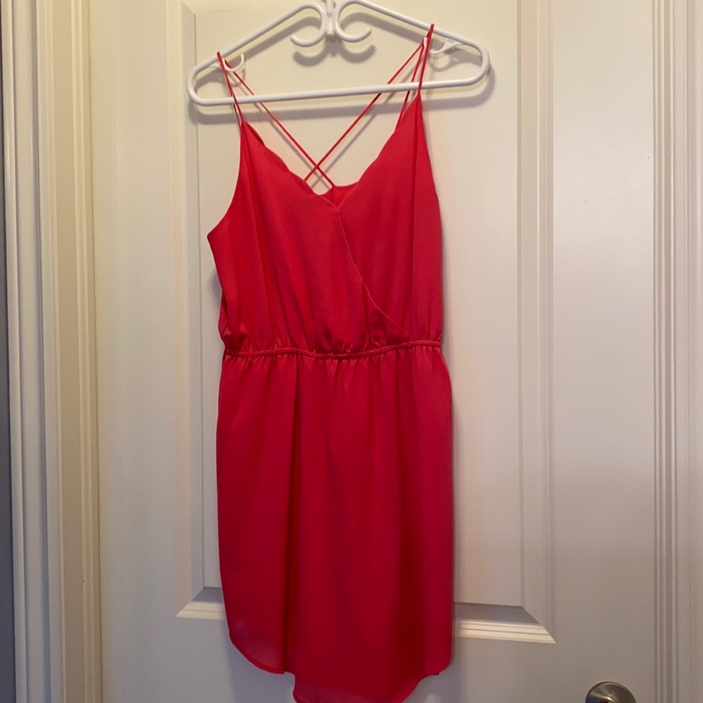 Naked Zebra Scallop Neckline Dress